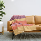 Retro Modern Vertical Stripe Pattern Pink Orange Yellow Purple  Throw Blanket Gallery Image 1