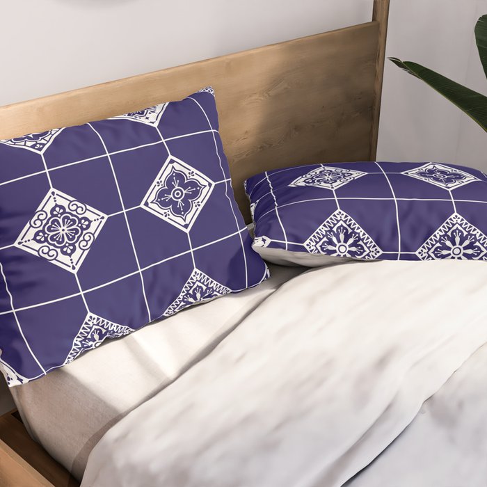 Talavera Mexican Tile - Porcelain Palette Pillow Sham Gallery Image 2
