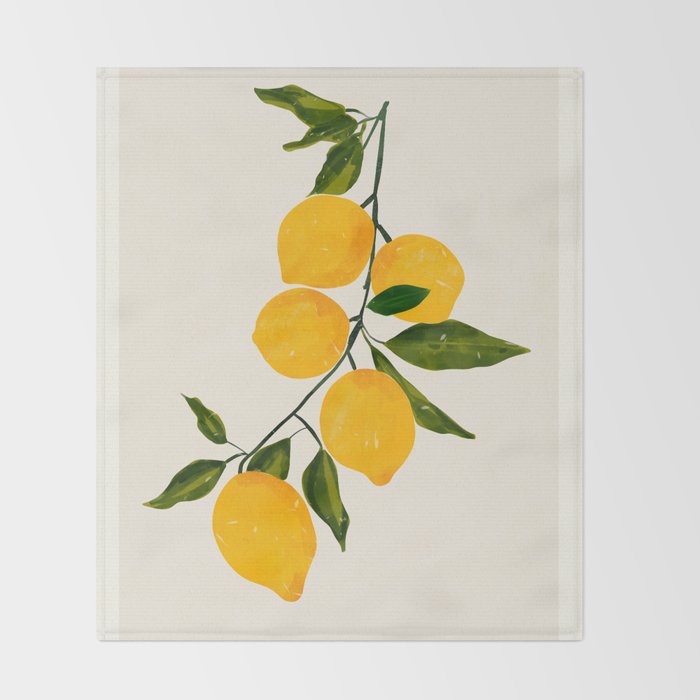 Lemon 3 Throw Blanket Gallery Image 2