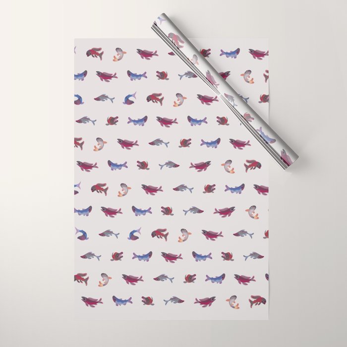 Salmon Wrapping Paper Gallery Image 1