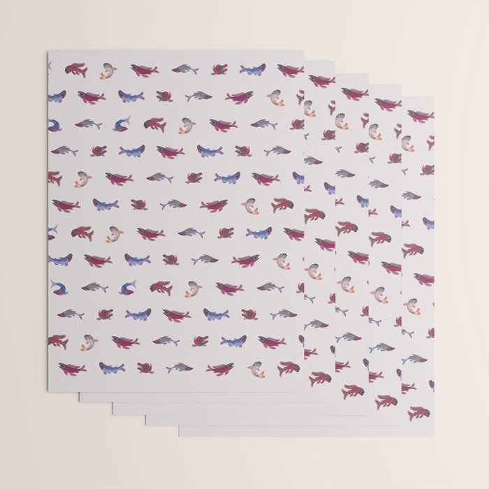 Salmon Wrapping Paper Gallery Image 3