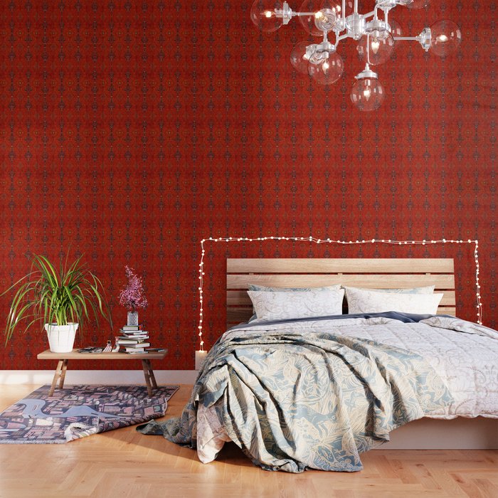 N194 - Red Berber Atlas Oriental Traditional Moroccan Style Wallpaper Gallery Image 3