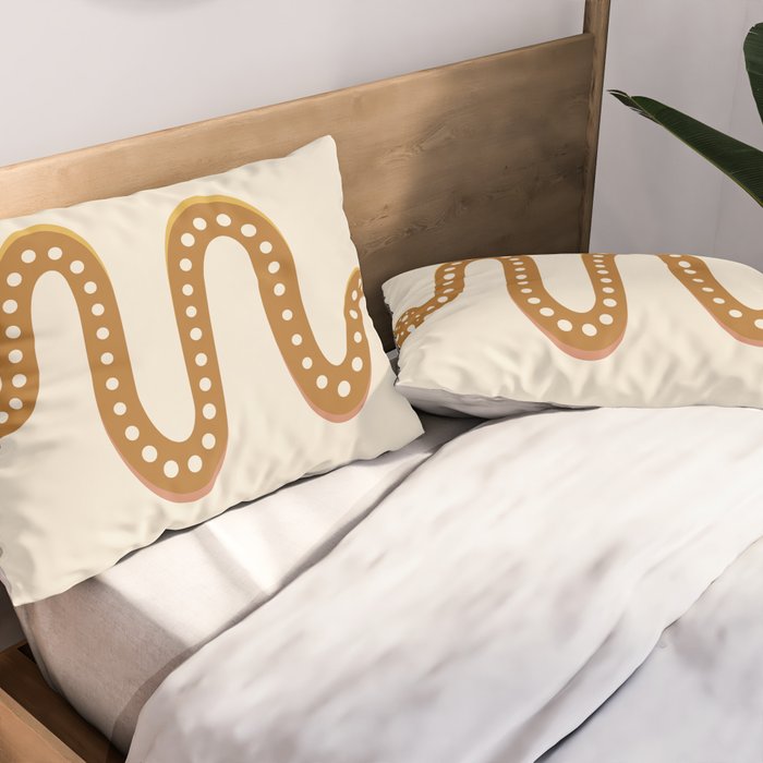 Minimal Snake - Desert Orange II Pillow Sham Gallery Image 2