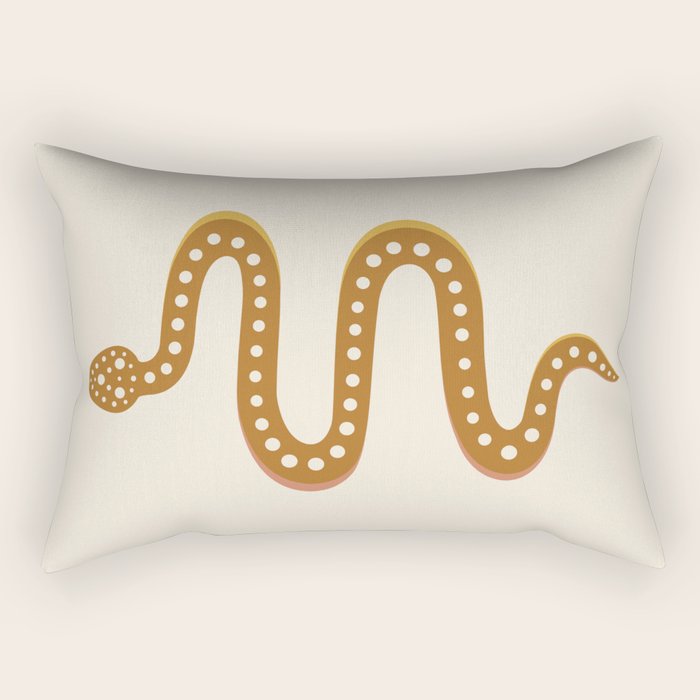 Minimal Snake - Desert Orange II Rectangular Pillow Gallery Image 1