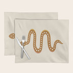 Minimal Snake - Desert Orange II Placemat Gallery Image 1