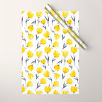 Yellow Tulips | Watercolour Pattern Wrapping Paper Gallery Image 1