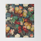 Night Botanical Forest Throw Blanket Gallery Image 2