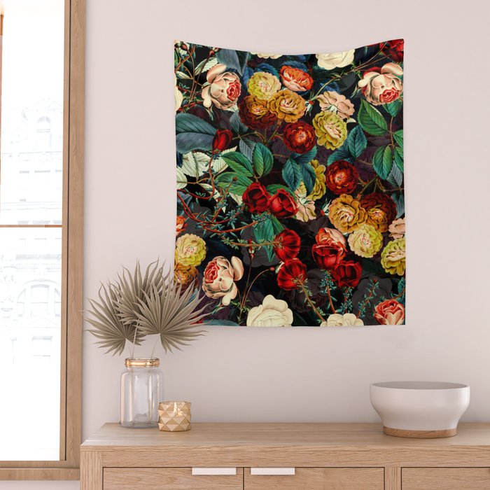 Night Botanical Forest Wall Tapestry Gallery Image 2