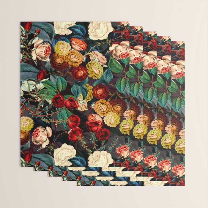 Night Botanical Forest Wrapping Paper Gallery Image 3