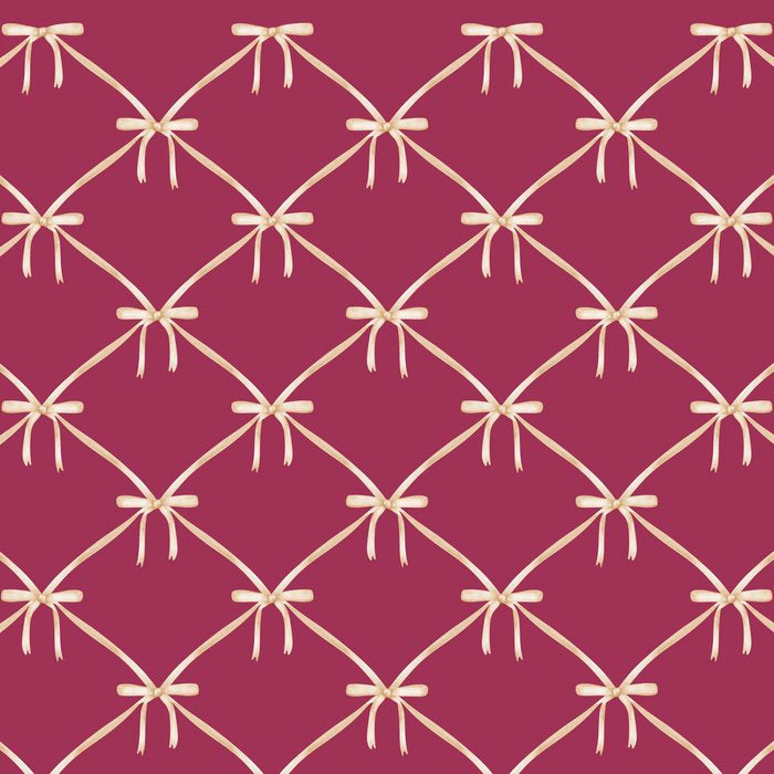 Bows & Ribbons Pattern XXXIII Plum Purple Coffee Mug Gallery Image 2