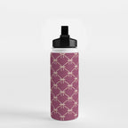 Bows & Ribbons Pattern XXXIII Plum Purple Water Bottle Gallery Image 2