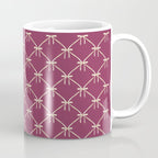 Bows & Ribbons Pattern XXXIII Plum Purple Coffee Mug Gallery Image 1