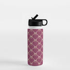 Bows & Ribbons Pattern XXXIII Plum Purple Water Bottle Gallery Image 1