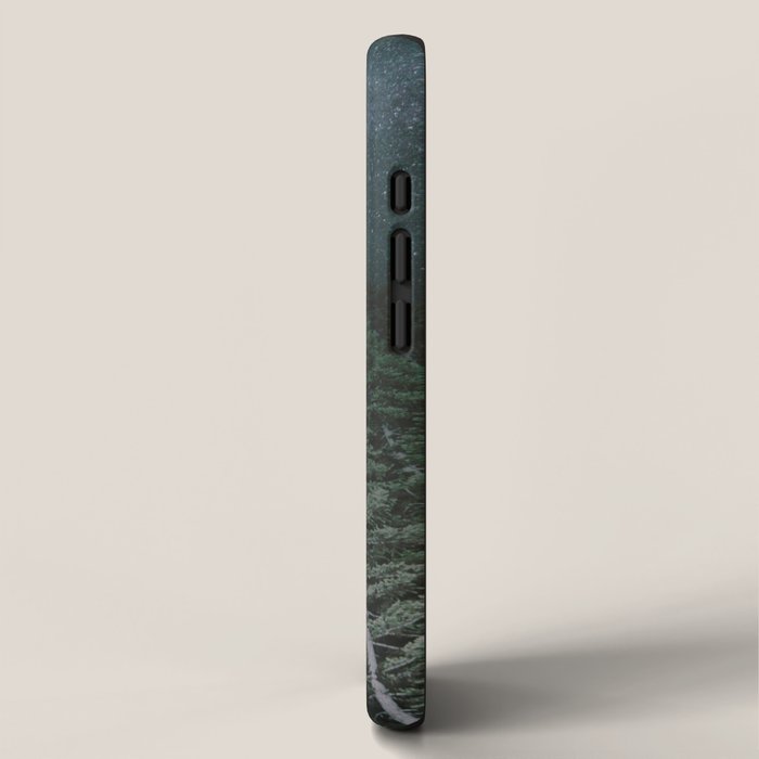 Mountains Compass Milky Way Woods Gold iPhone Case Gallery Image 2