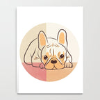 Adorable French Bulldog - Playful Dog Design in Neutral Tones Notebook Gallery Image 4