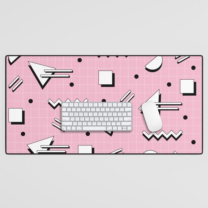 Memphis pattern 70 - 80s / 90s Retro Desk Mat Gallery Image 1