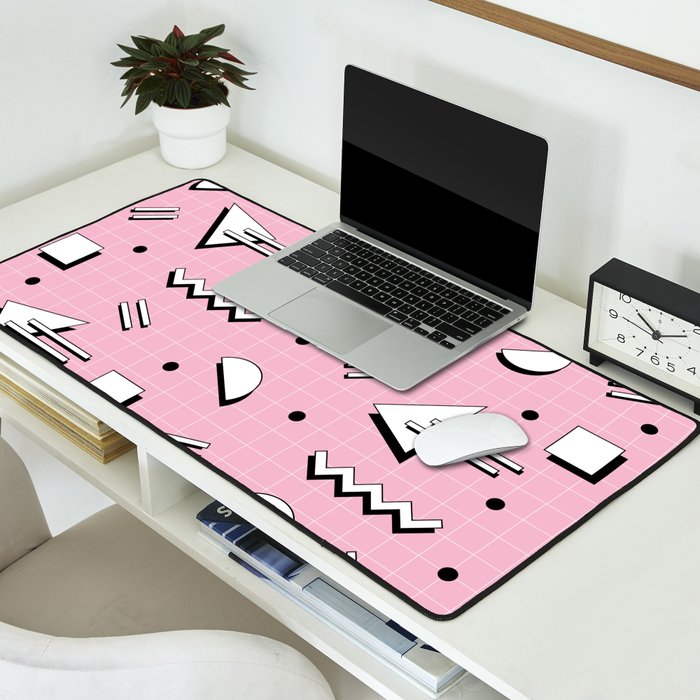 Memphis pattern 70 - 80s / 90s Retro Desk Mat Gallery Image 2