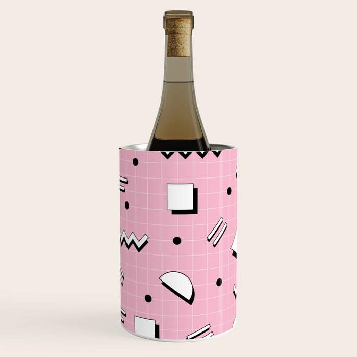 Memphis pattern 70 - 80s / 90s Retro Wine Chiller Gallery Image 1