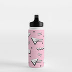 Memphis pattern 70 - 80s / 90s Retro Water Bottle Gallery Image 3