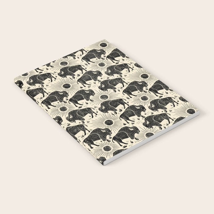 Bison - black and cream Notebook