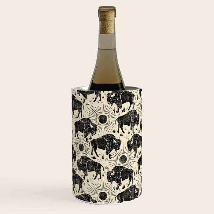 Bison - black and cream Wine Chiller Gallery Image 3