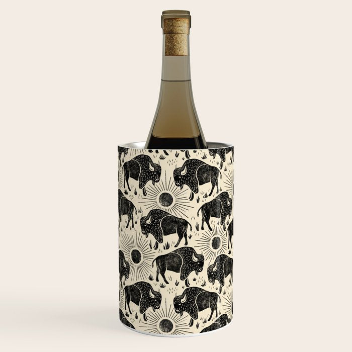 Bison - black and cream Wine Chiller Gallery Image 1