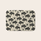 Bison - black and cream Bath Mat Gallery Image 1