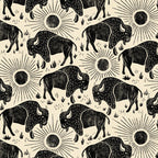 Bison - black and cream Coffee Mug Gallery Image 2