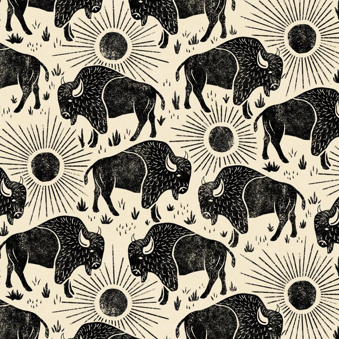 Bison - black and cream Coffee Mug Gallery Image 2