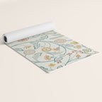 William Morris Newill Owl Art Indigo Saffron Vintage Pattern Yoga Mat Gallery Image 2