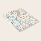 William Morris Newill Owl Art Indigo Saffron Vintage Pattern Notebook Gallery Image 3