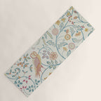 William Morris Newill Owl Art Indigo Saffron Vintage Pattern Yoga Mat Gallery Image 1