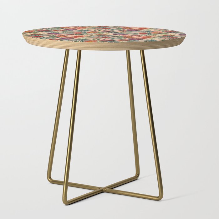 Marijuana and Floral Pattern Side Table Gallery Image 1