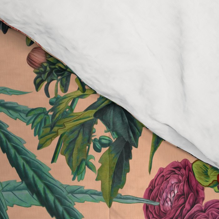 Marijuana and Floral Pattern Comforter Gallery Image 4