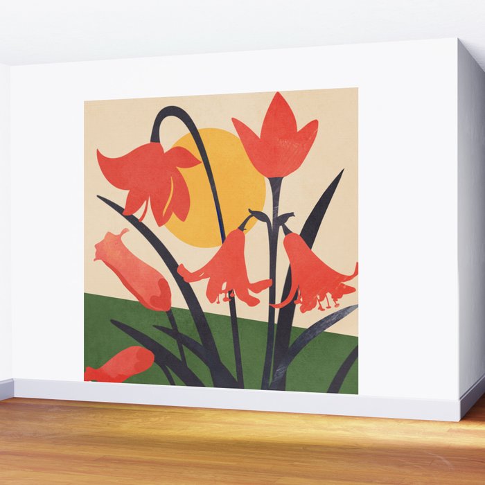 Colorful Bloomscape 2 Wall Mural Gallery Image 2