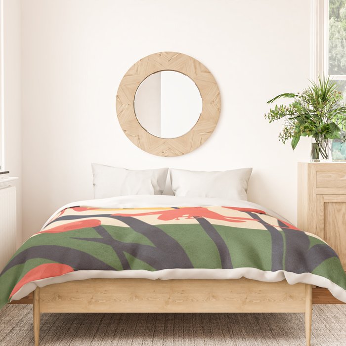 Colorful Bloomscape 2 Duvet Cover Gallery Image 3