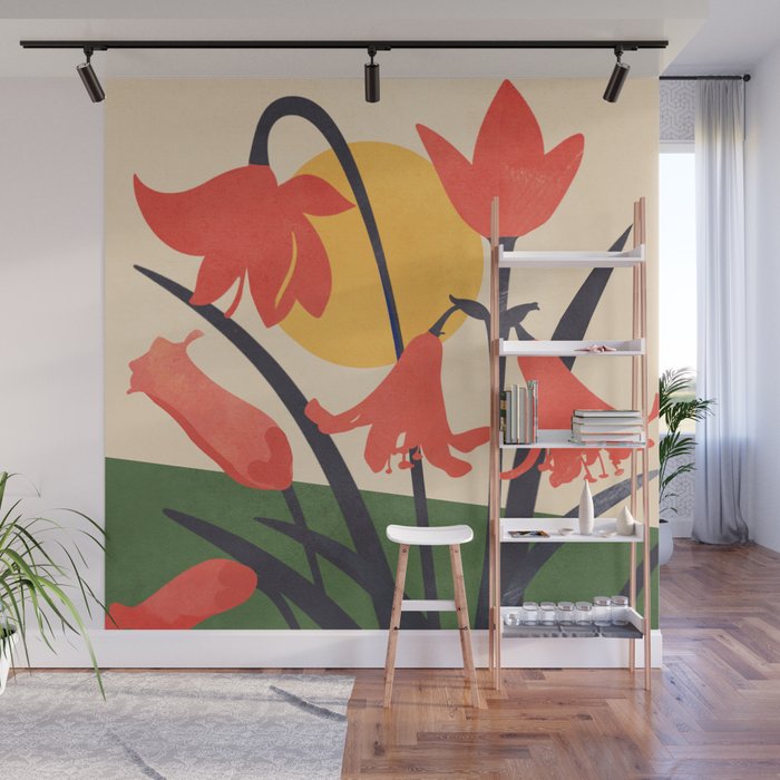 Colorful Bloomscape 2 Wall Mural Gallery Image 1