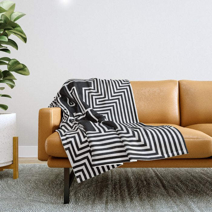Atlanta City Text Pattern USA Throw Blanket Gallery Image 1