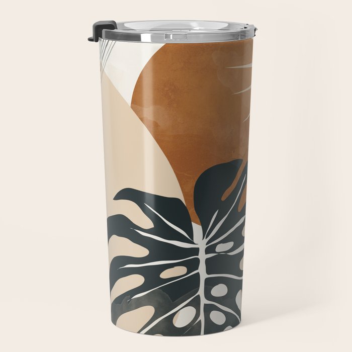 Abstract Art Tropical Leaves 7 Travel Mug Gallery Image 3
