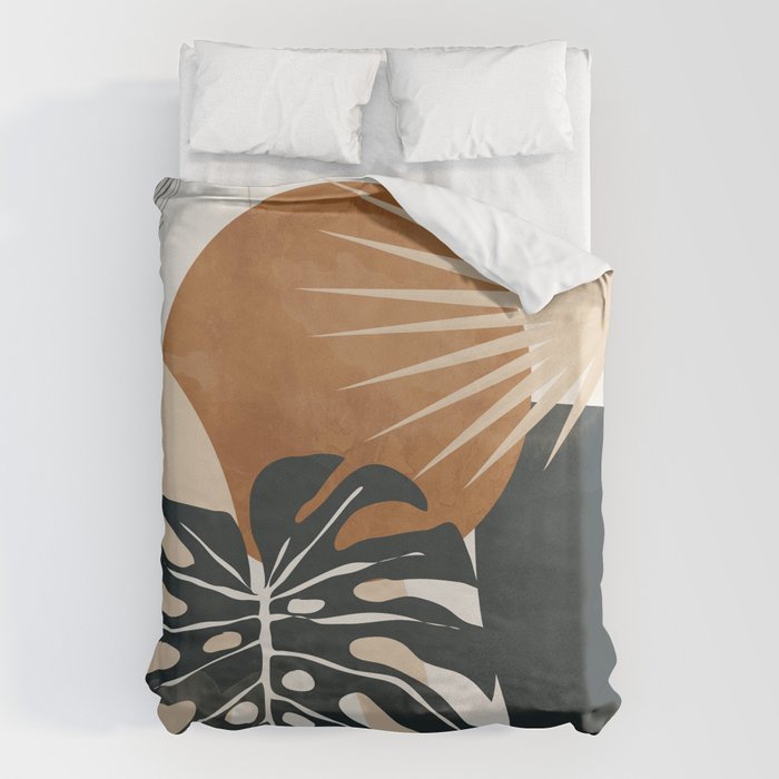 Abstract Art Tropical Leaves 7 Duvet Cover Gallery Image 6