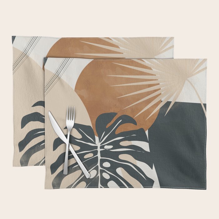 Abstract Art Tropical Leaves 7 Placemat Gallery Image 1