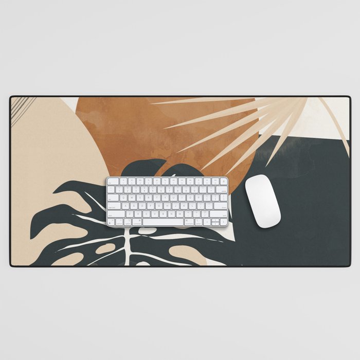 Abstract Art Tropical Leaves 7 Desk Mat Gallery Image 1
