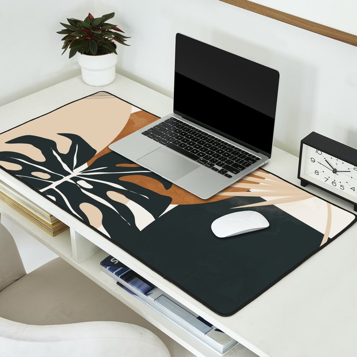 Abstract Art Tropical Leaves 7 Desk Mat Gallery Image 2