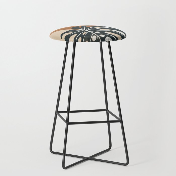 Abstract Art Tropical Leaves 7 Stool Gallery Image 1