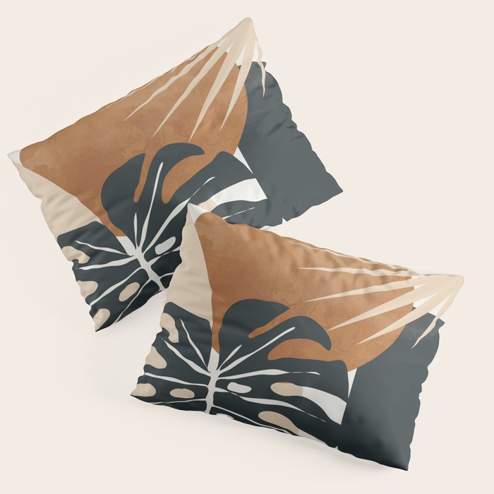 Abstract Art Tropical Leaves 7 Pillow Sham Gallery Image 3
