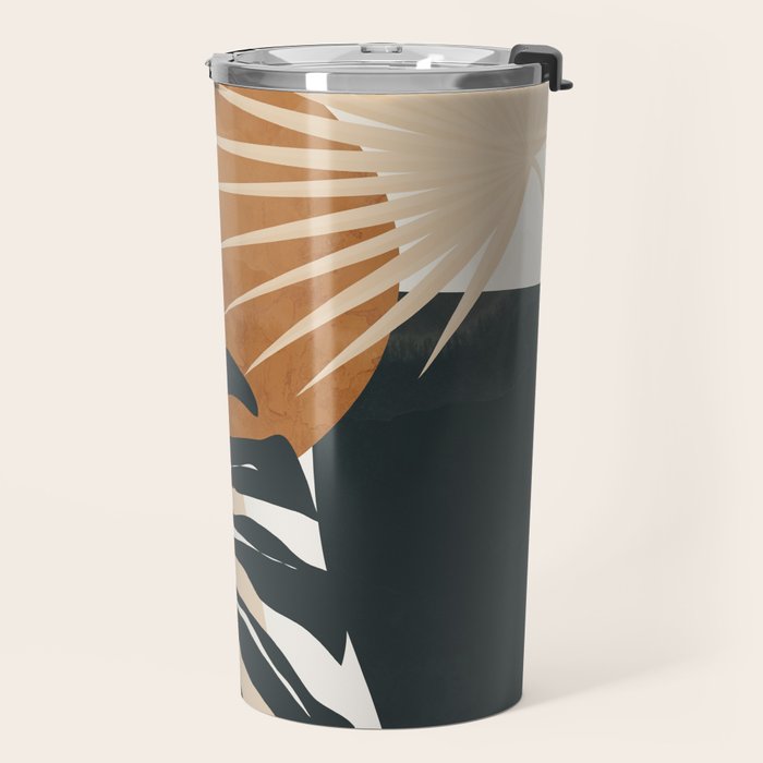 Abstract Art Tropical Leaves 7 Travel Mug Gallery Image 2
