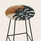Abstract Art Tropical Leaves 7 Stool Gallery Image 2