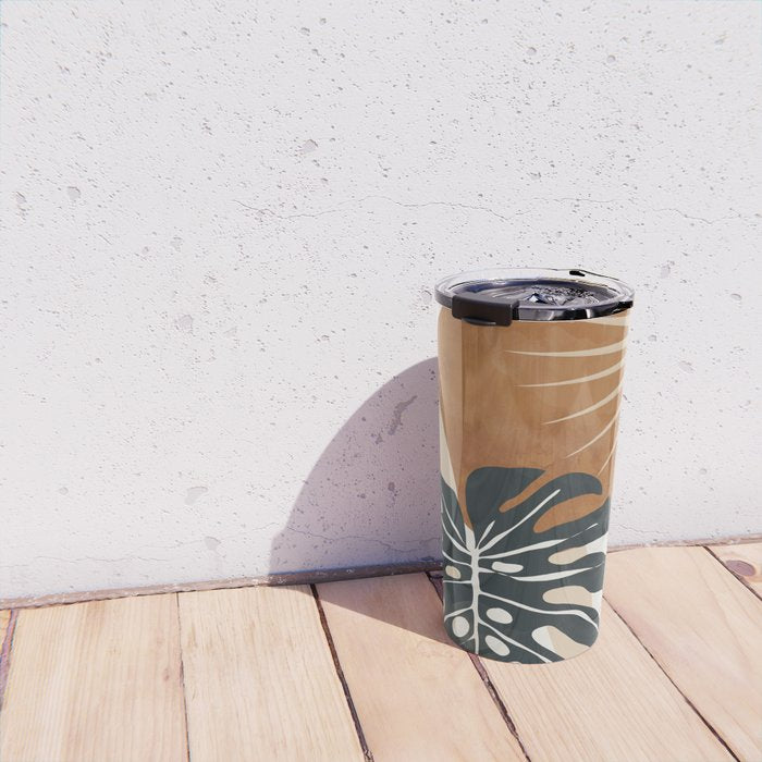 Abstract Art Tropical Leaves 7 Travel Mug Gallery Image 4