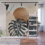 Abstract Art Tropical Leaves 7 Wall Mural Gallery Image 1