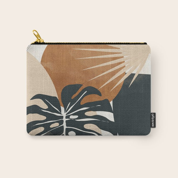 Abstract Art Tropical Leaves 7 Carry All Pouch Gallery Image 1